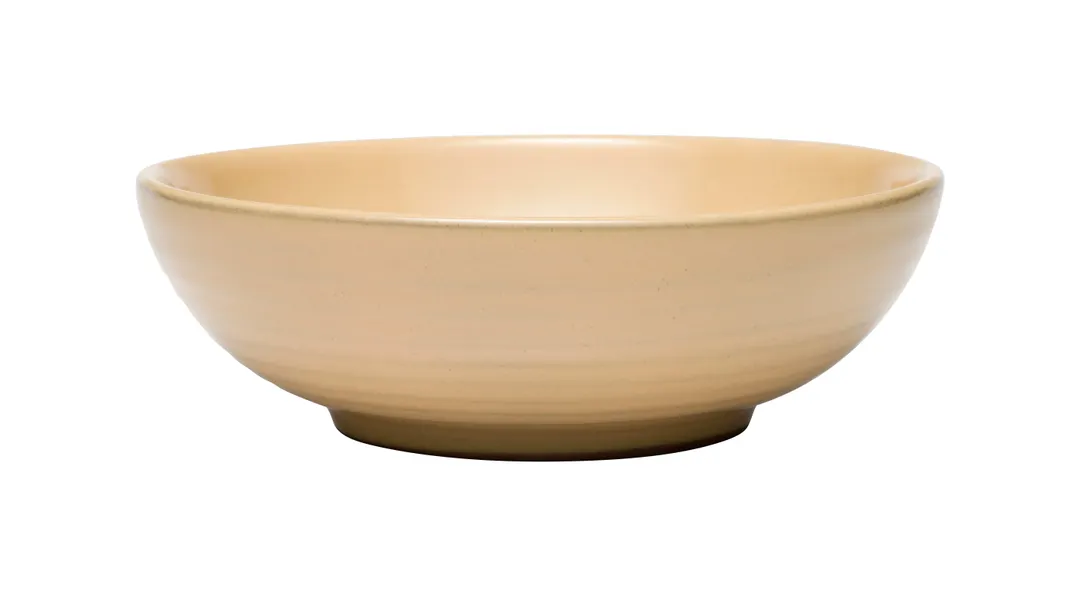 Libbey 109752 - 30 oz 7" × 2-1/4" Round Terracotta Tan Ceramic Salad Bowl, General Use - 12/Case