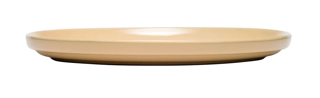 Libbey 109757 - 11"1/8 Round Terracotta Tan Plate, Ceramic Stacking Dinnerware, 1" Height - 12/Case