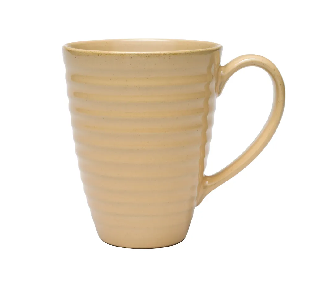 Libbey 109758 China Mug – 13 oz Terracotta Tan Ceramic, 3¾" Dia x 4½" H, Non‑Stackable, 12/Case