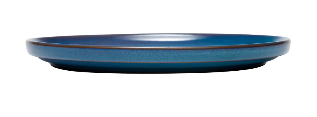 Libbey 109766 - 9" Round Blue Terracotta China Plate, Stacking Ceramic, 9" Dia x 7/8" Ht - 12/Case
