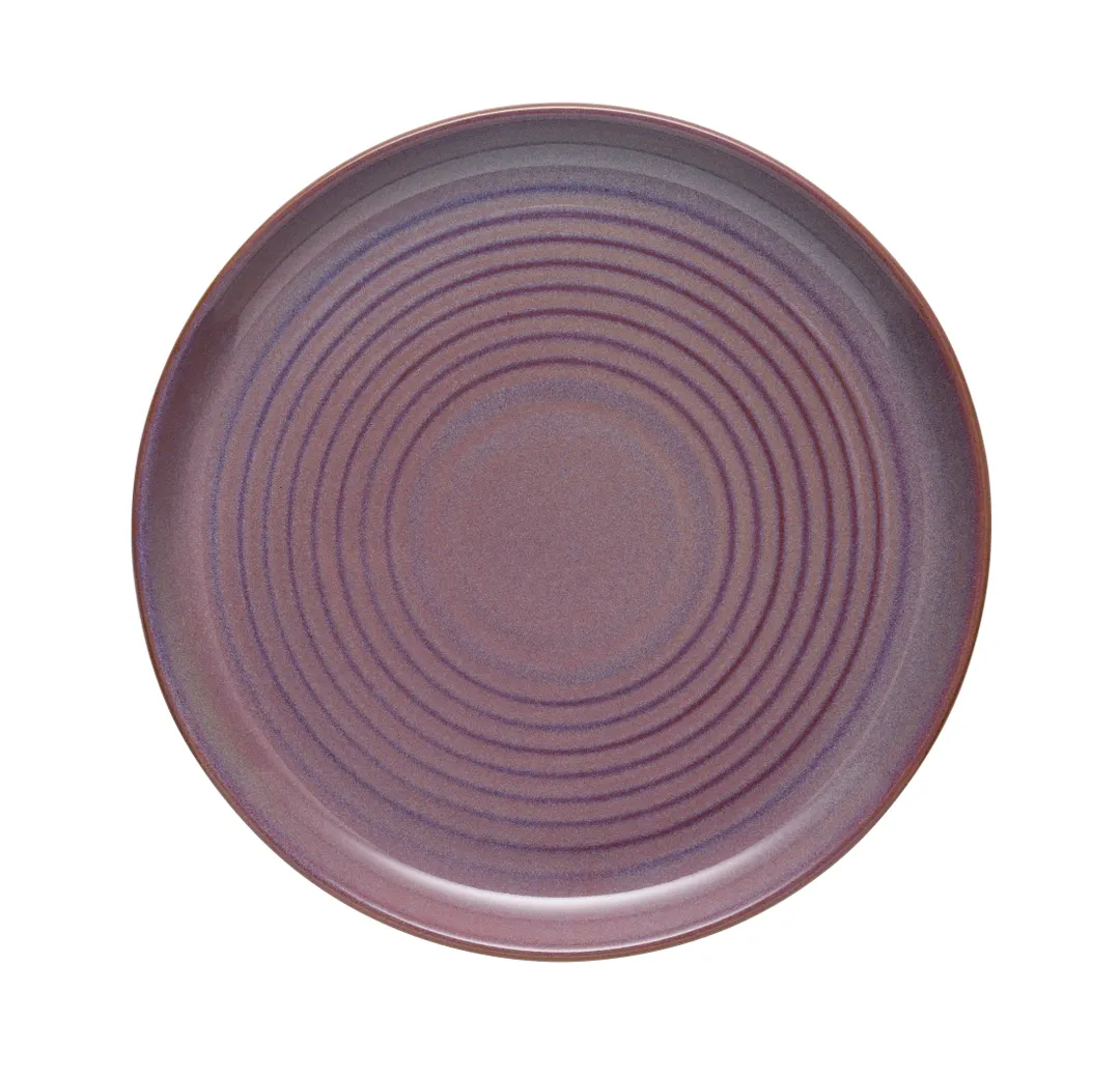 Libbey 109775 Stacking Dinner Plate, 8" Dia x 3/4" H, Round Terracotta Mauve Ceramic - 12/Case