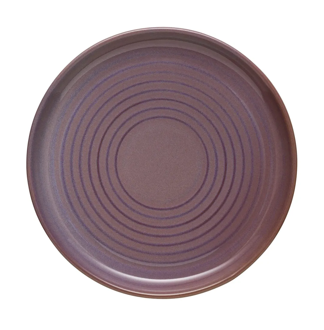Libbey 109777 - 11-1/8" Round Terracotta Mauve Ceramic Stacking Plate, 1" Height, 12/Case