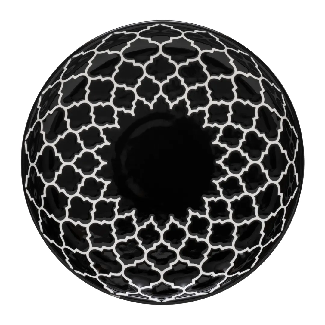 Libbey 109970 - 6½" Round China Plate, Coupe Rim, Black, Stackable, 6.5" Dia, China - 24/Case