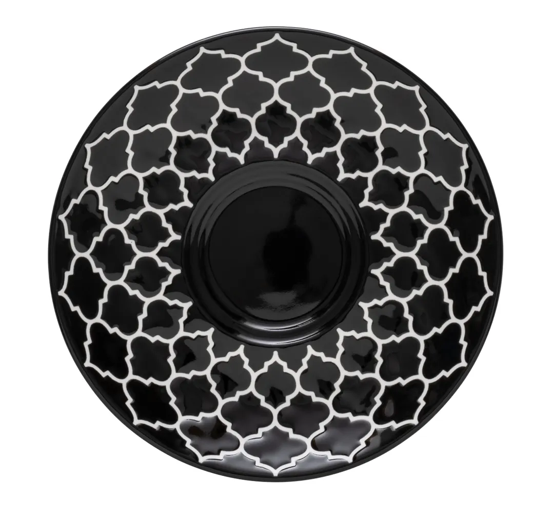 Libbey 109972 Samira Black China Saucer, 5-3/4" Diameter Round, Premium China, - 36/Case