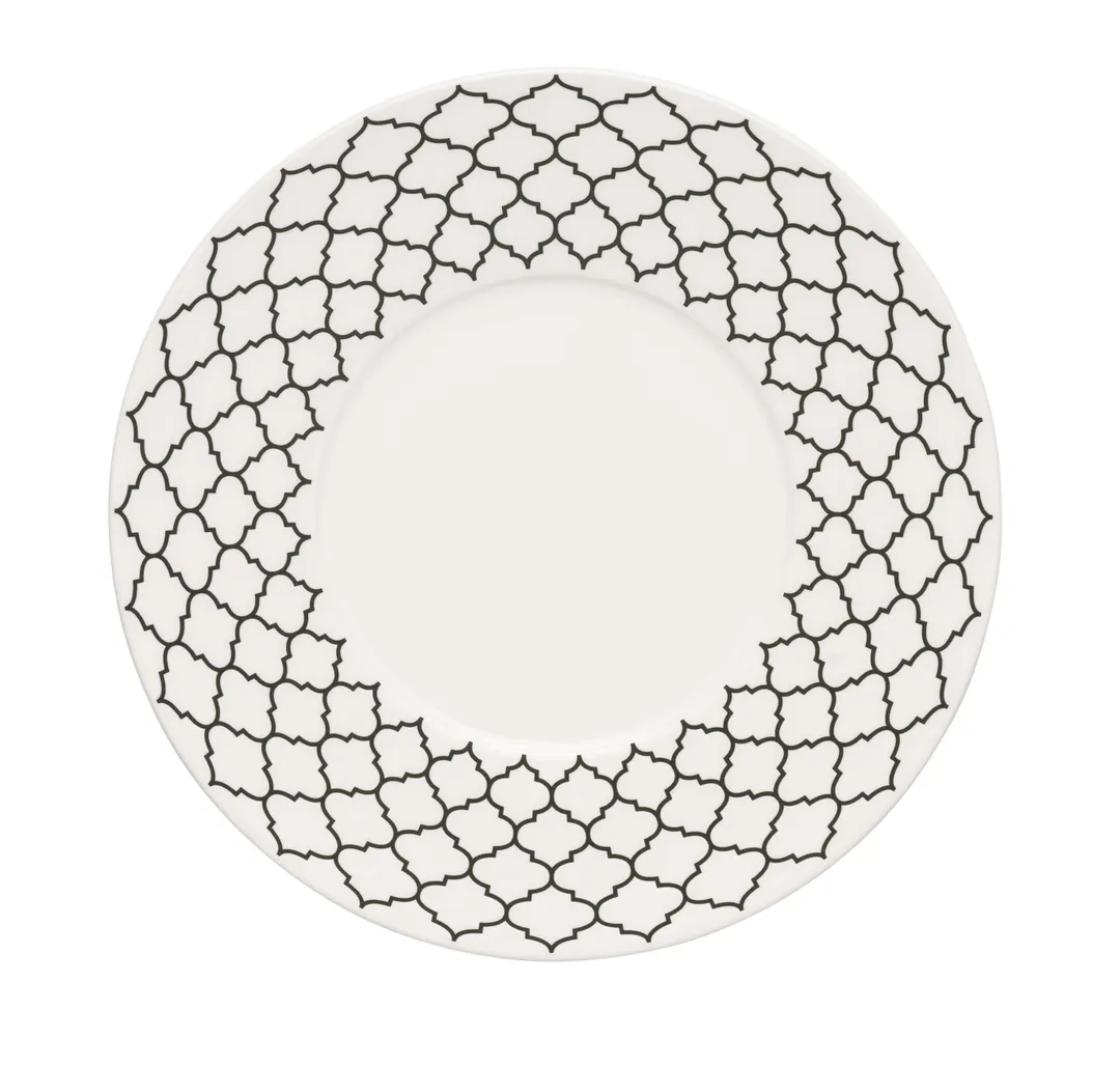Libbey 109992 - 11¾" Round China Plate with Rim, White Samira, 11.75" Diameter - 12/Case