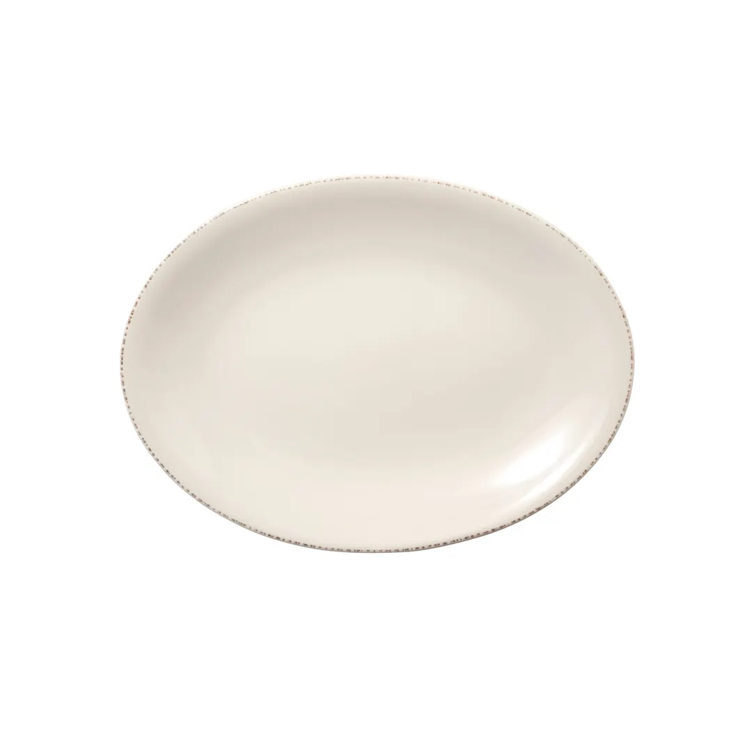 Libbey 113151 China Platter – Round Coupe Porcelain, 13½" Dia x 1⅞" H, Cream White - 12/Case