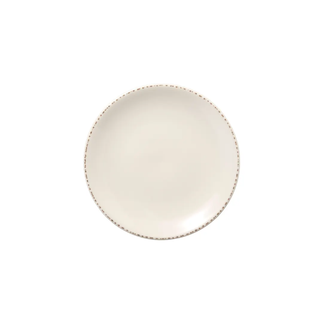 Libbey 113158 – 6½" Round Coupe Rim Plate, Cream White Porcelain, Dishwasher Safe - 36/Case