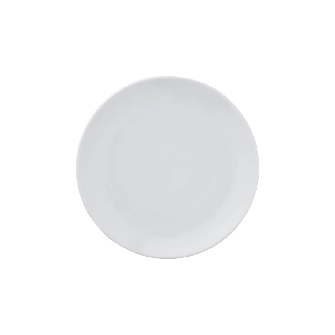 Reserve By Libbey 113350 - 6" Round Coupe Rim Porcelain Plate, White, 0.67" Height, 12/Case