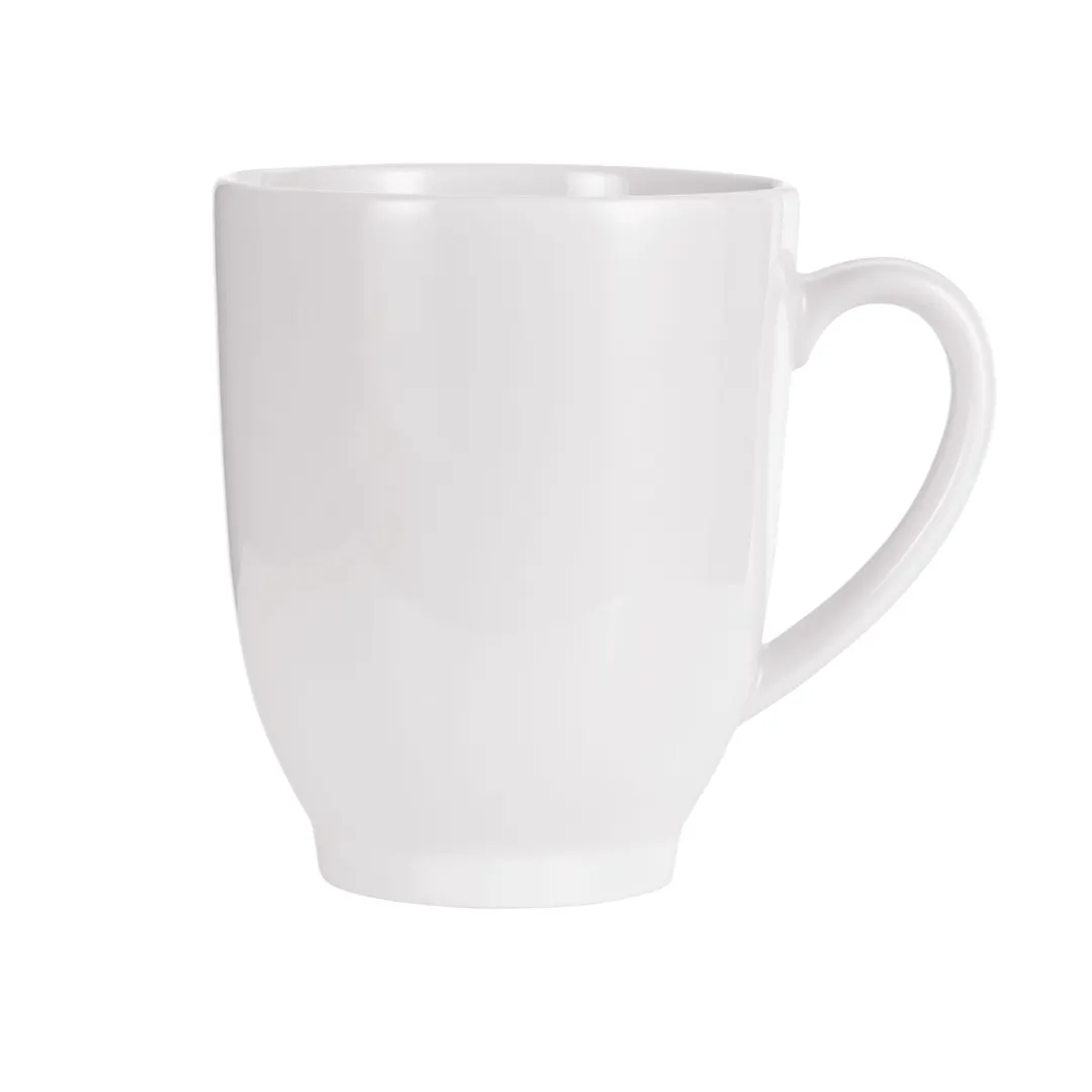 Reserve by Libbey 113601 China Mug, 10‑Oz (10‑11 Oz) Porcelain, White, 3.1" Dia x 3.8" H - 24/Case