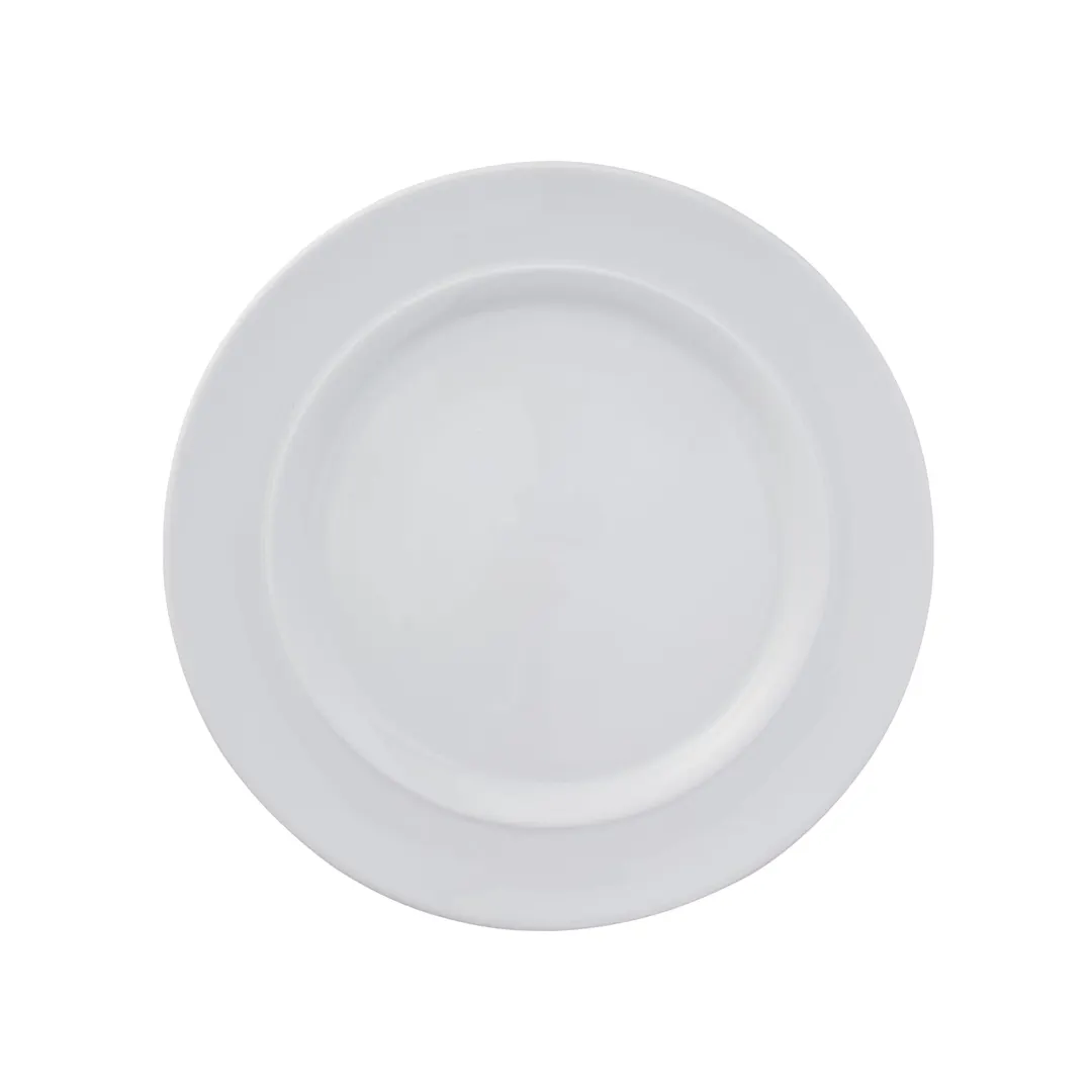 Reserve by Libbey 113611 - 10.25" Round Porcelain Dinner Plate, White, 0.87" Height, 12/Case
