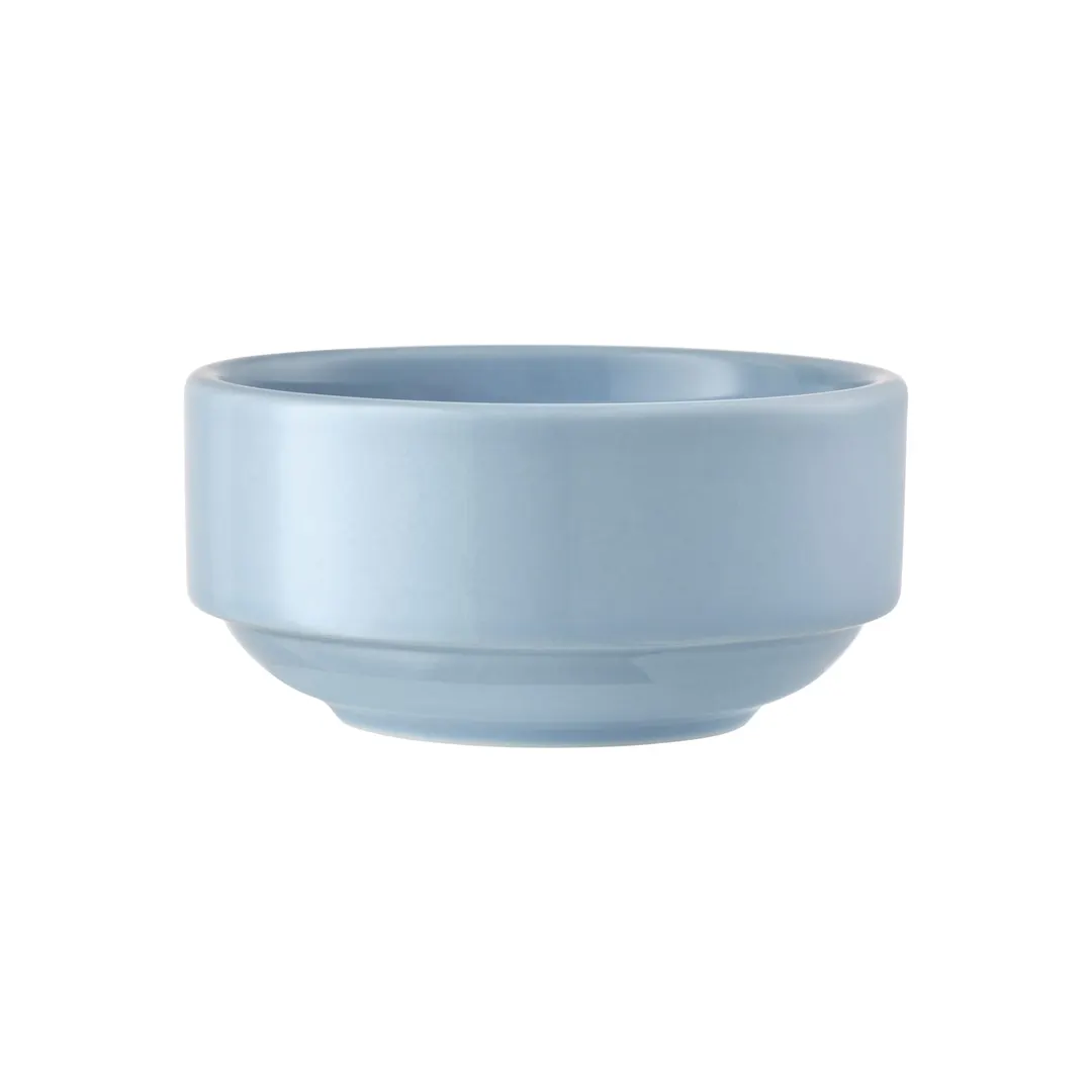 Libbey 113642 Nestabowl - 6 oz Round Porcelain Dinner Bowl, Mist Finish, General Use - 36/Case