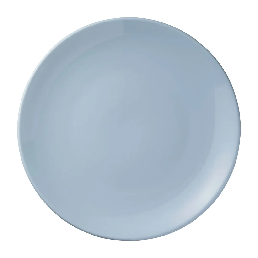 Libbey 113645 - 11.25" Round Coupe Rim Porcelain China Plate, Mist Finish, 12/Case