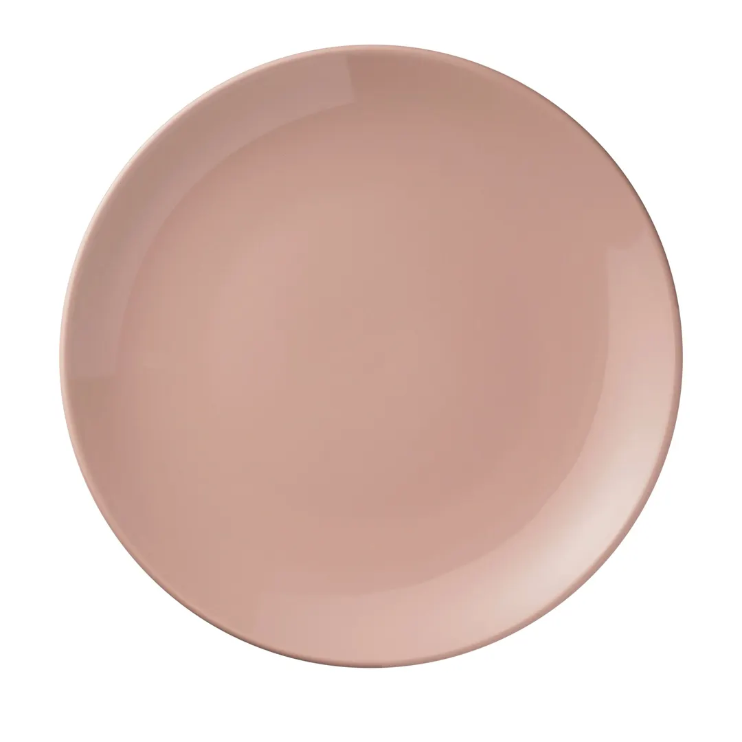 Libbey 113690 - 10.5" Round Coupe Rim Porcelain China Plate, Coral Finish, 10.5" Diameter - 12/Case