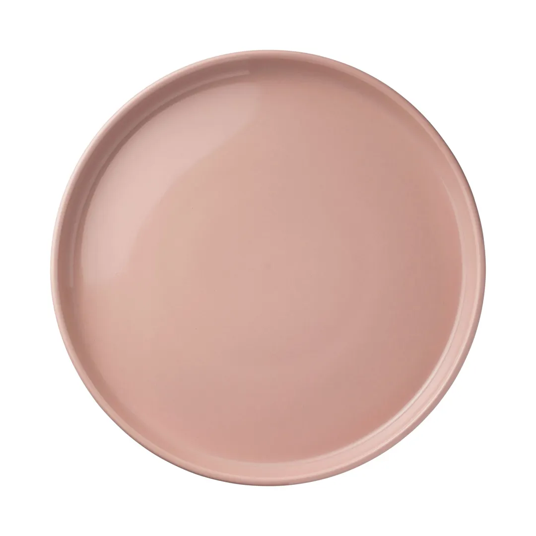 Libbey 113692 China Plate – 10.5" Round Porcelain Dinner Plate in Coral, Stackable - 12/Case