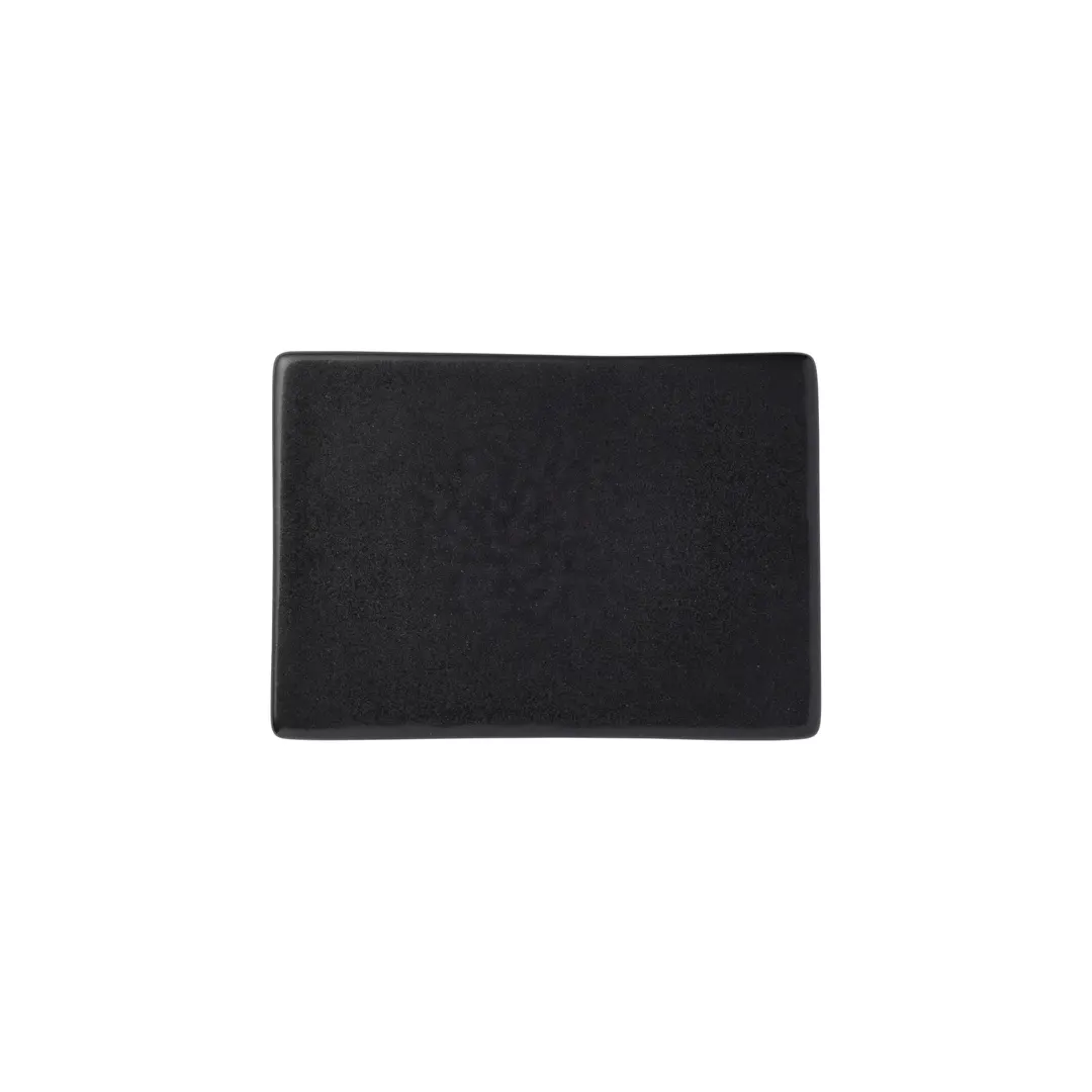 Reserve by Libbey 114024 - Rectangular Porcelain Platter, Dark Glaze, 7-1/8" x 5" x 3/4", 12/Case