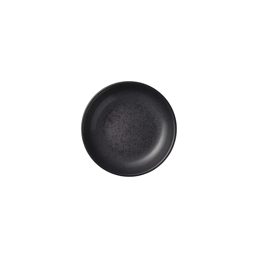 Reserve by Libbey 114026 - Deep Coupe Plate, 5"1/8 Dia x 1" H, Round Porcelain, Dark Glaze - 36/Case
