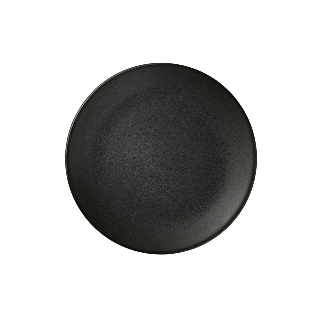 Reserve by Libbey 114027 - 8¼" Coupe Plate, Round Porcelain, Dark Matte Glaze, 7/8" Height - 24/Case