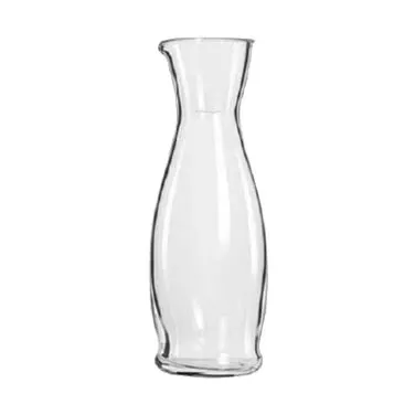 Libbey 13173021 Clear Glass Carafe, 33.75 oz, 11" H x 3‑1/4" T x 3‑1/2" B x 3‑7/8" D, Italy - 12/Case