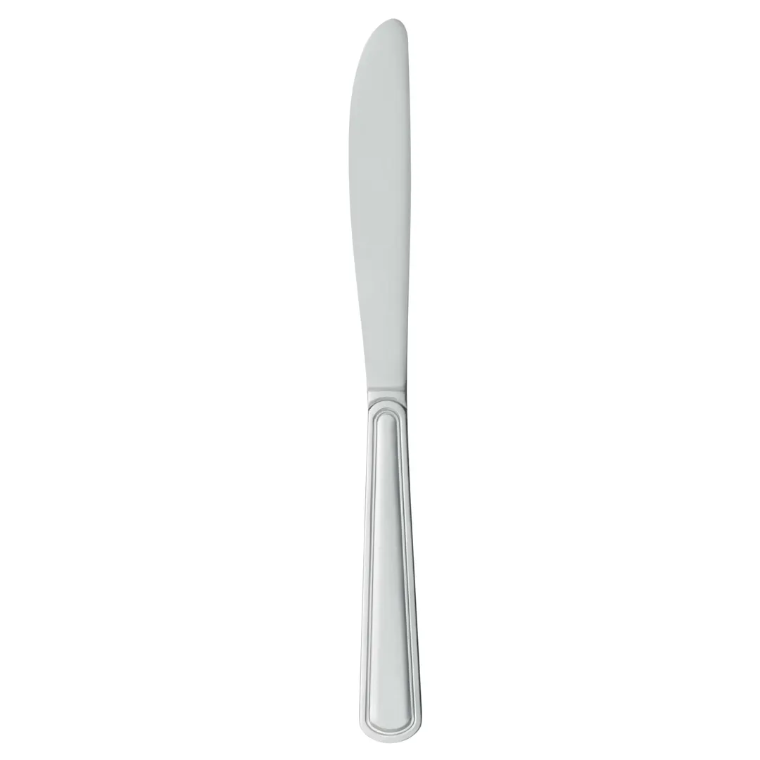 Libbey 139-5262 Dinner Knife – 8‑3/8" Fluted Blade, Solid Handle, 18/0 Stainless Steel, Rim - 12/Case