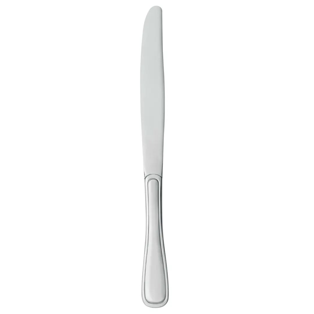 Libbey 145-5501 Dinner Knife, 9"5/8" Serrated Blade, Solid Handle, 18/0 Stainless Steel - 12/Case