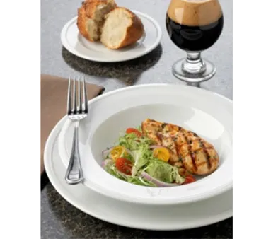 Libbey 1502-10270 - Round 10.75" Porcelain Plate, Bright White Empire™ World®, 10-3/4" Dia - 12/Case