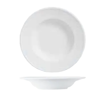 Libbey 1502-10310 Pasta Bowl – 12" Dia x 2‑1/8" H, 22 Oz Bright White Porcelain, Empire™ - 12/Case