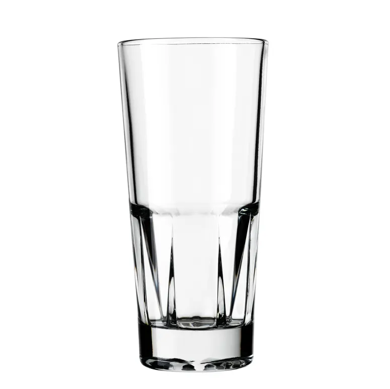 Libbey 15972 Glass – 13.5‑Oz Diamond‑Pattern Faceted DuraTuff®, Stackable - 12/Case