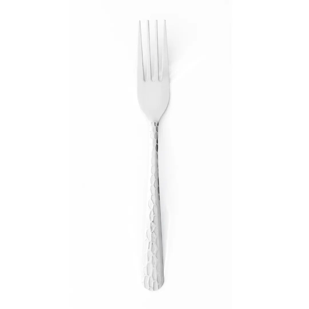 Libbey 193-038 Salad Fork – 7" Hammered Finish Handle, 18/0 Stainless Steel, Aspire – 36/Case