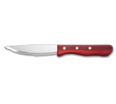 Libbey 200 1432 - Beef Baron II Steak Knife, 10" Steel Blade, Red Pakka Wood Handle - 12/Case