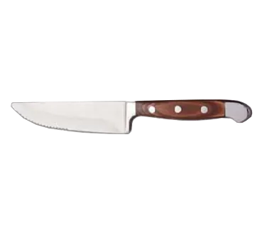 Libbey 200 1522 Steak Knife – 9-3/8" Full Tang Spanish Pakkawood Handle, 8-9" Length - 12/Case
