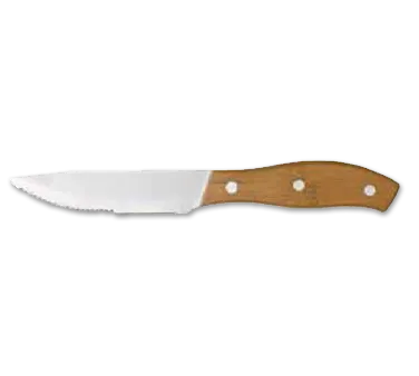 Libbey 200 1582 Steak Knife – 9-1/4" Blade, Stamped Bamboo Wood Handle, 8"-9" Overall Length, 12/Case