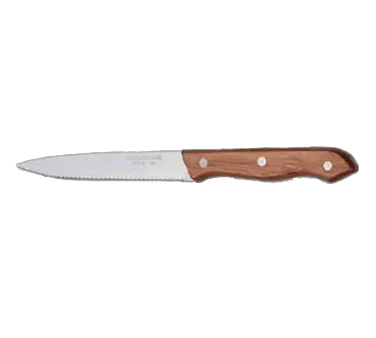 Libbey 200 1632 Steak Knife – 9¼" Stamped, 18/0 Stainless Steel Blade, Wood Handle, Pointed Tip - 12/Case