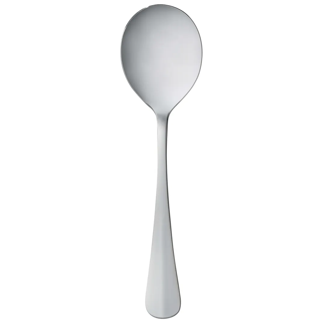 Libbey 213-004 Soup Spoon – 7¼" Round Bowl, Baguette Finish, 18/0 Stainless Steel, 36/Case