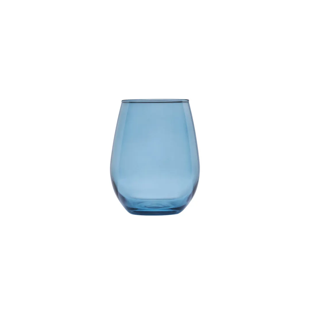 Libbey 217/AK1K2K Stemless Wine Glass, 11.75 oz, 4" H x 2 3/8" T x 1 3/4" B, Sapphire Glass, 12/Case