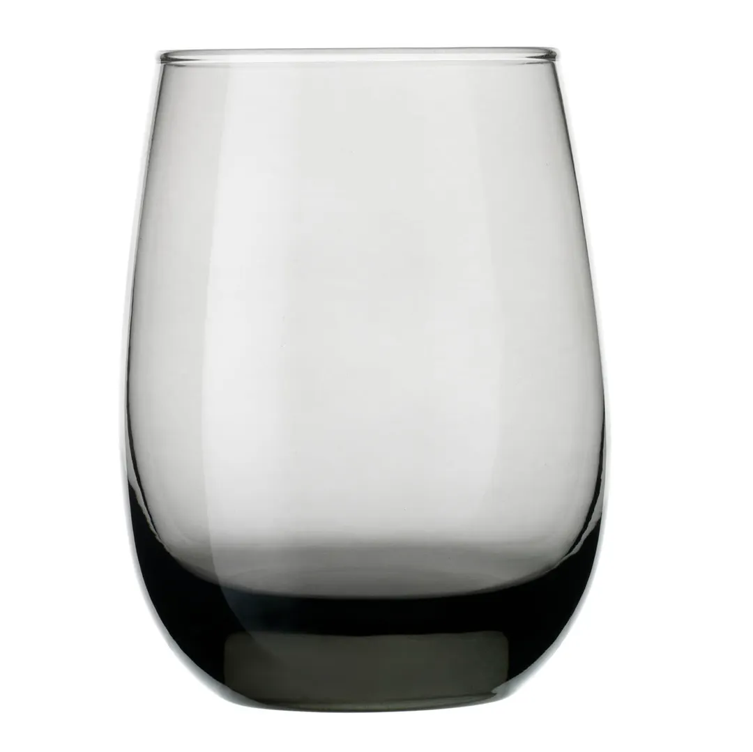 Libbey 231SM Stemless Wine Glass, Grey, 15.25 oz, 4½" H x 2⅞" Top, Microwave Safe - 12/Case