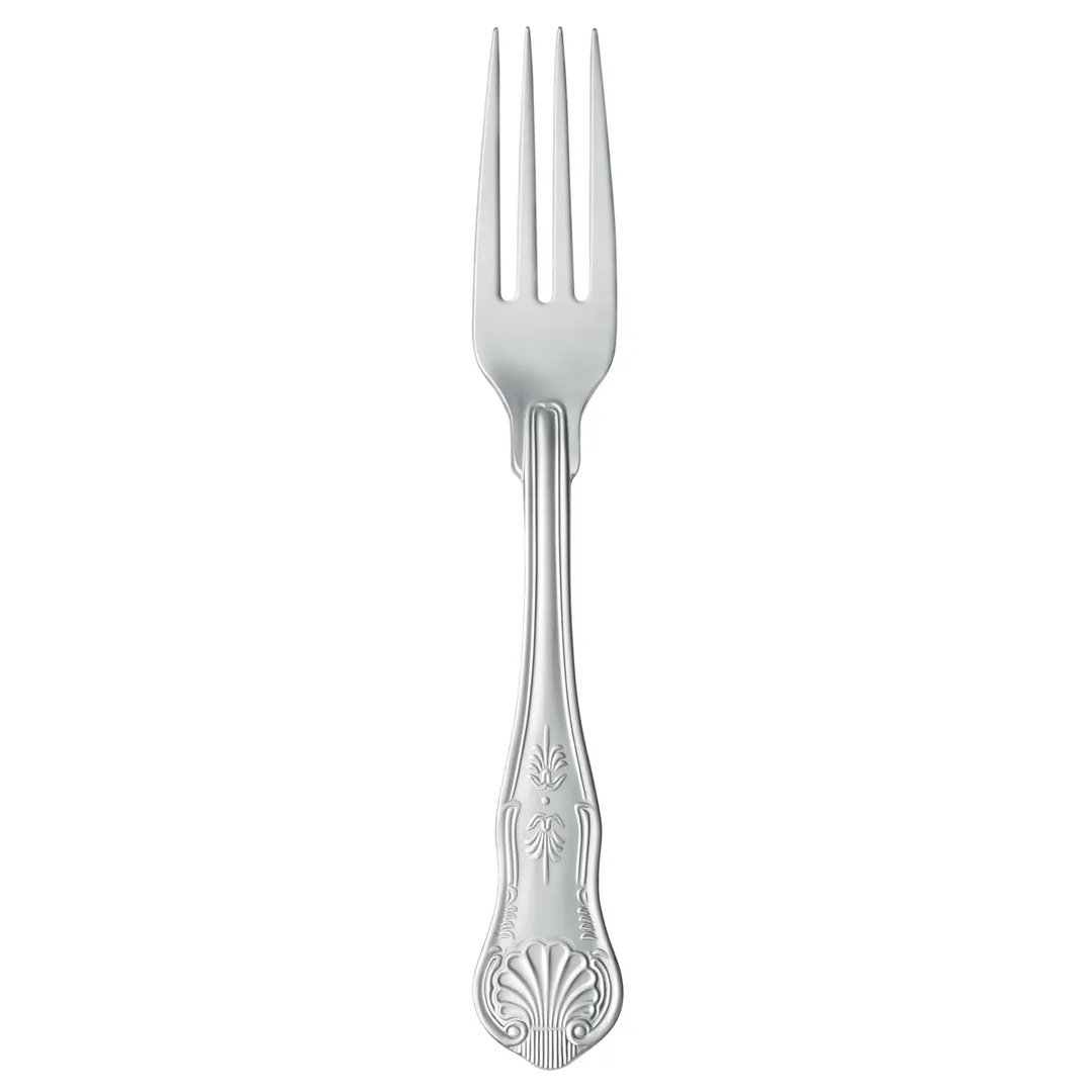 Libbey 244-030 Dessert Fork – 7¼" Stainless Steel, 18/0 Kings Finish, 7‑8" Length - 36/Case