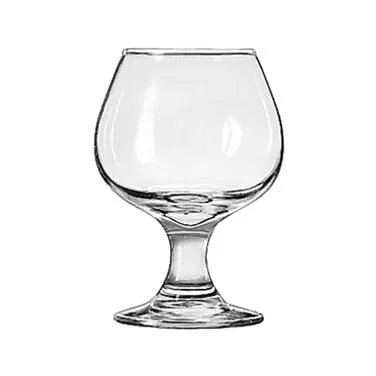 Libbey 3702 - Brandy Glass, 5.5 oz, Stem Base, Tempered Glass, Safedge® Rim & Foot - 12/Case