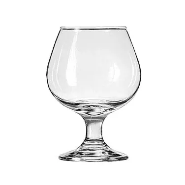 Libbey 3704 Brandy Glass – 9.25 oz, 9¼" H x 3⅜" D, Stem Base, Glass, Safedge® Rim & Foot - 24/Case