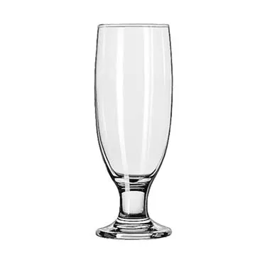 Libbey 3725 Pilsner Glass – 12 oz Clear, 7½" H, 2½" Top, Safedge® Rim & Foot, Footed - 36/Case