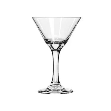 Libbey 3733 Martini Glass – 7.5 oz Stem, Tempered, Safedge® Rim & Foot, 6‑3/8" H x 4‑1/4" T, 12/Case