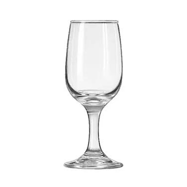 Libbey 3766 Wine Glass – 6½ oz Stemmed, 6¼" H, 2⅝" Base, Tempered Glass, Safedge® Rim, 36/Case