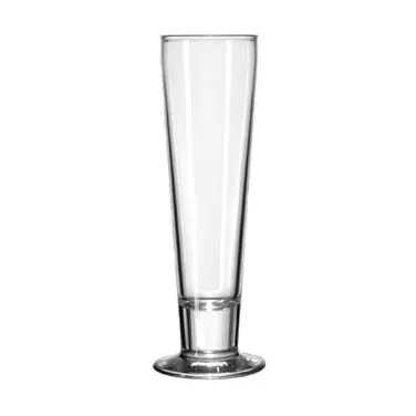 Libbey 3828 Pilsner Glass – 12 oz Clear Tempered, Safedge® Rim & Foot, Stemmed Footed - 24/Case