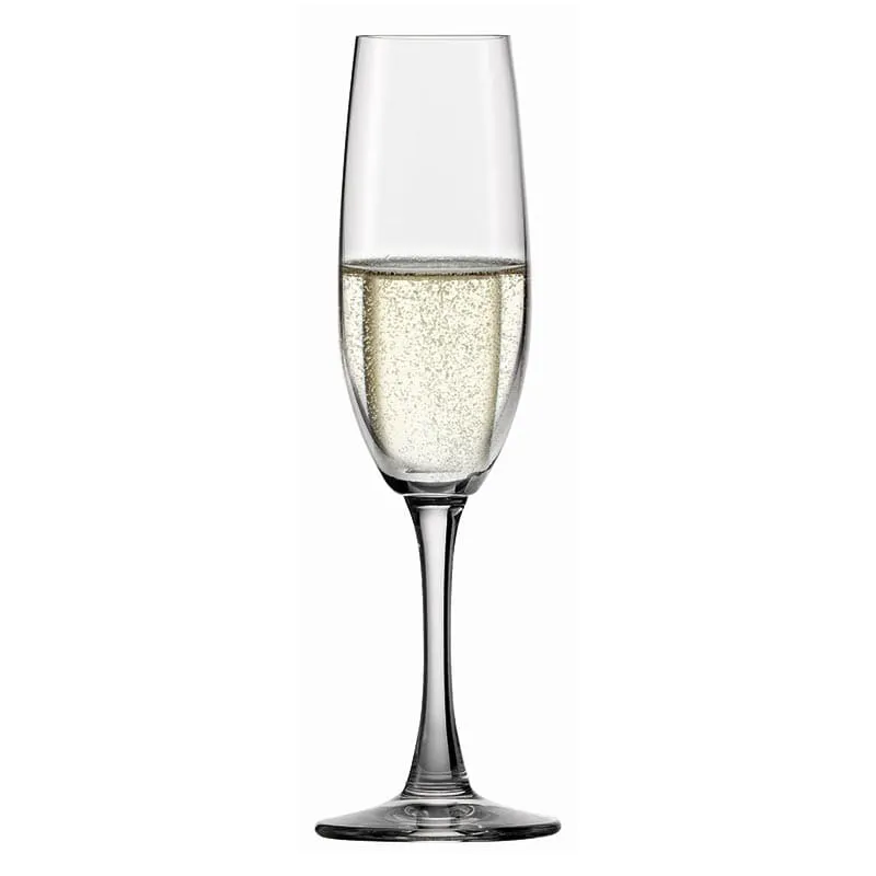 Spiegelau 4098007 Champagne Flute Glass, 6.5 oz, Stem, Clear, 8½" Stem 1¾" Base 5/8" 2½" - 12/Case