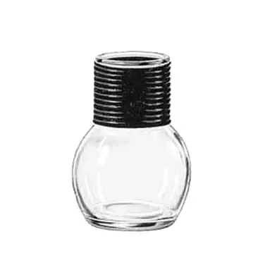 Libbey 5065 Server Carafe, 11.5 oz Glass, Black Band, H 4-3/4" T 2-1/8" B 2-3/8" D 3-1/4" - 24/Case