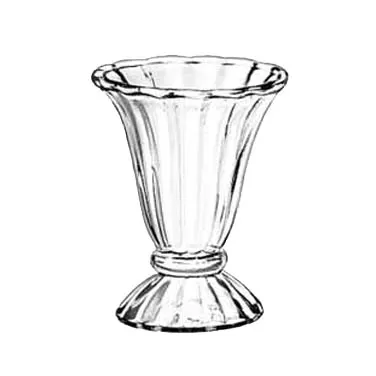 Libbey 5115 - Tulip Footed Sundae Dish, 6.5 oz Glass, Height 4-7/8", Diameter 4", Base 3" - 36/Case
