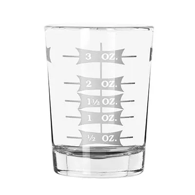 Libbey 5134/1124N - 4 oz Mixing Glass, 1/2‑4 oz Marks, Stackable, 3‑1/8" H x 2‑3/8" T - 12/Case