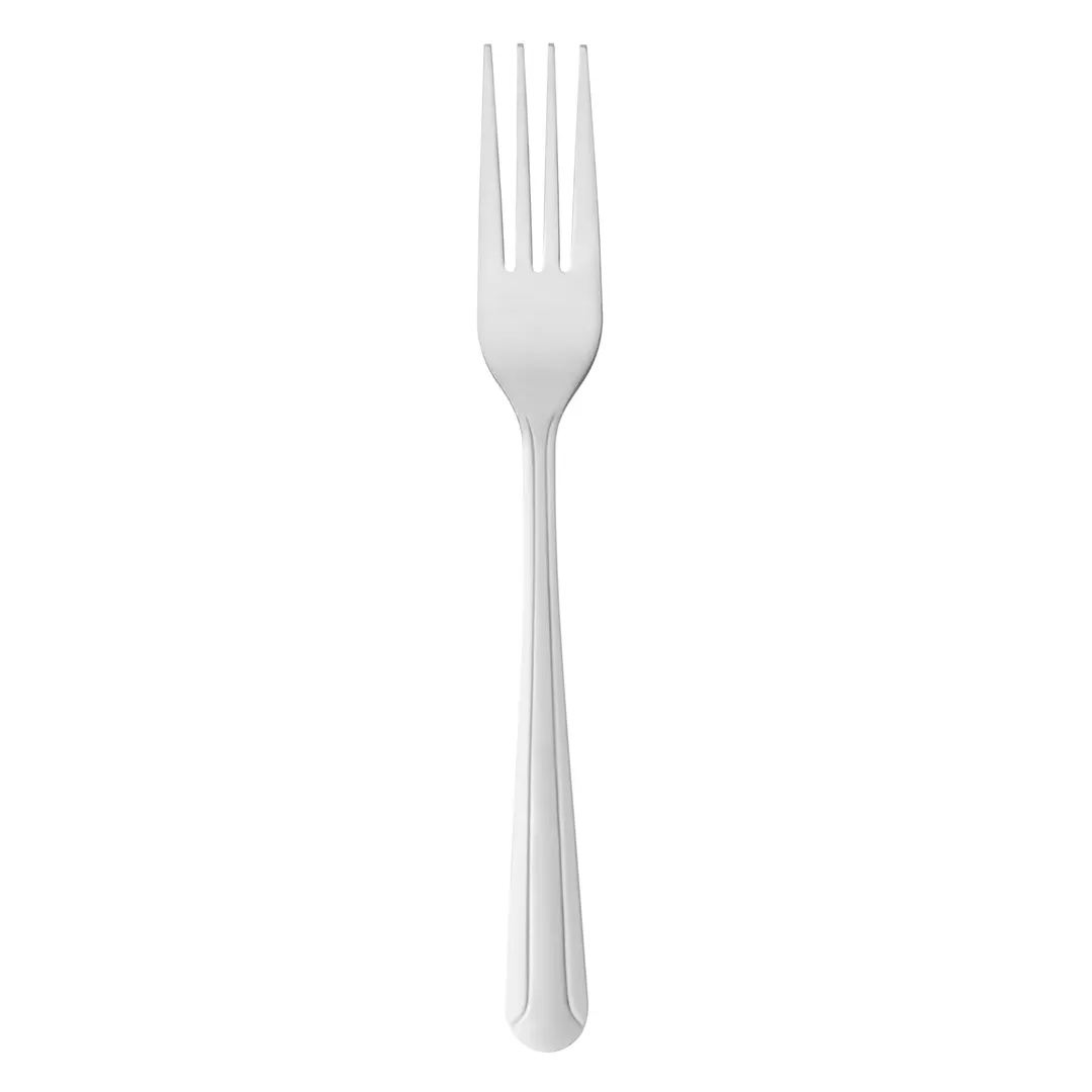 Libbey 657-030 Dinner Fork – 7"1/8, 18/0 Stainless Steel Dominion Finish, Medium Weight - 432/Case