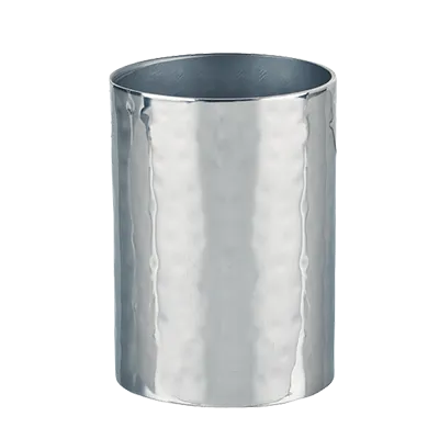 Libbey 6704 Sugar Stick Holder - 2-3/4" Dia x 2" H, Stainless Steel, Hammered Sonoran - 6/Case