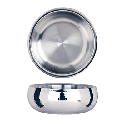 Libbey 6708 - Double‑Wall Insulated Bowl, 9" Diameter, 90 oz (2 Quart) Stainless Steel Finish - 1/Case