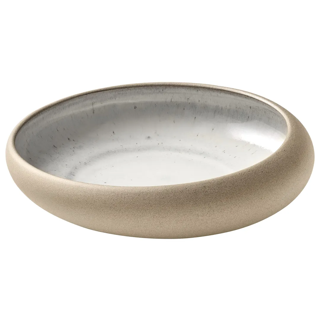 Playground 701181791001393 - 6‑3/4" Round Coupe Stoneware Plate, Eco‑Gres® Ceramic, Light - 6/Case